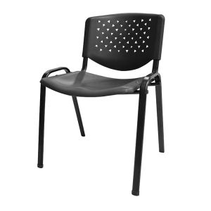 SILLA MONZA N01 NEGRA APILABLE DE ESPERA